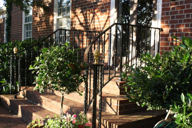 Railing on colonial home in virginia