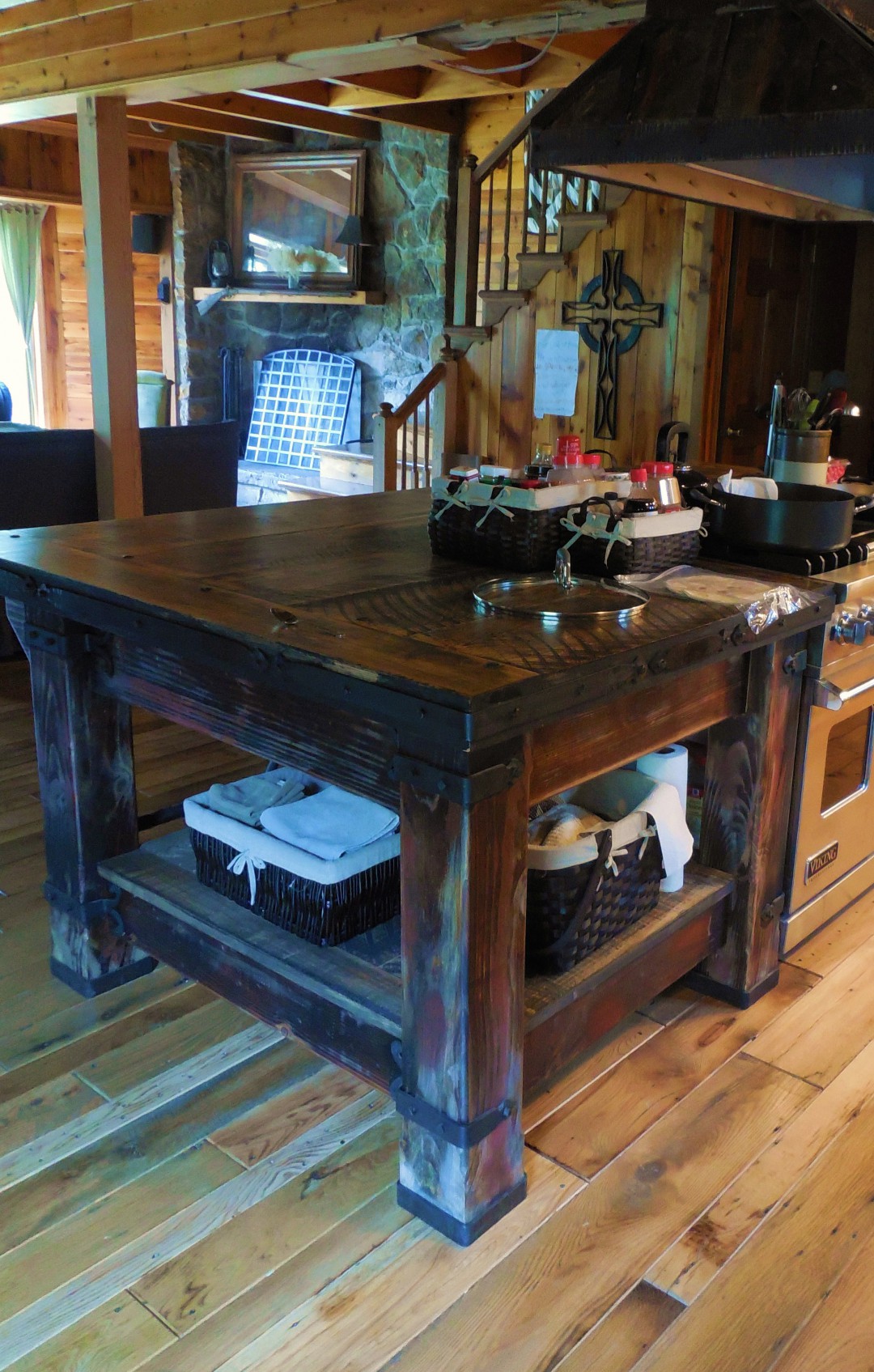 Wrought Iron Straps Kitchen Island Antietam Iron Works