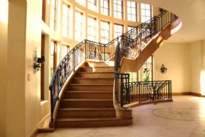 Luxury Interior Wrought Iron Stair Railing by Antietam Iron Works