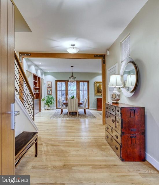 Custom metal railing- designed to have a natural feel like flowing water