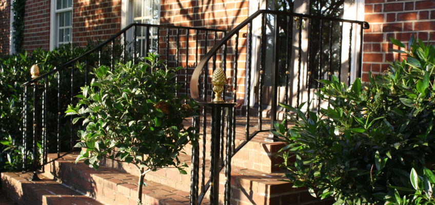 Railing on colonial home in virginia