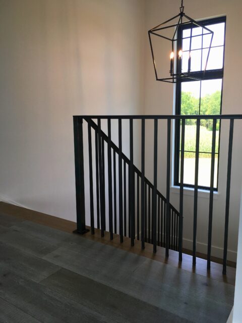 Metal railings with minimalist lines
