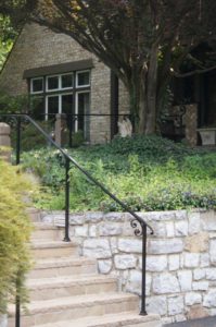 Tudor Home Iron Railing