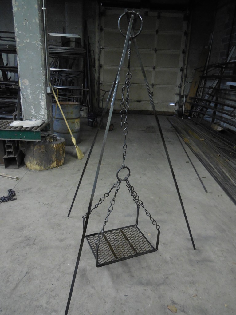 Hand Forged Iron Campfire Tripod