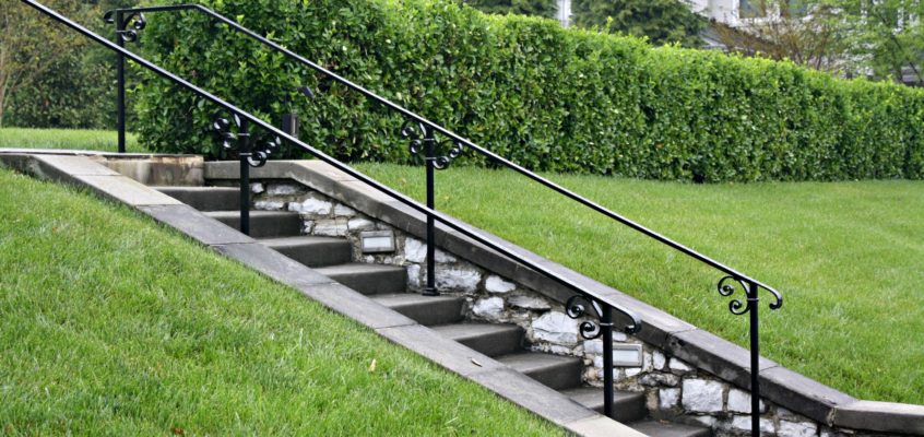 metal railings for the historical home