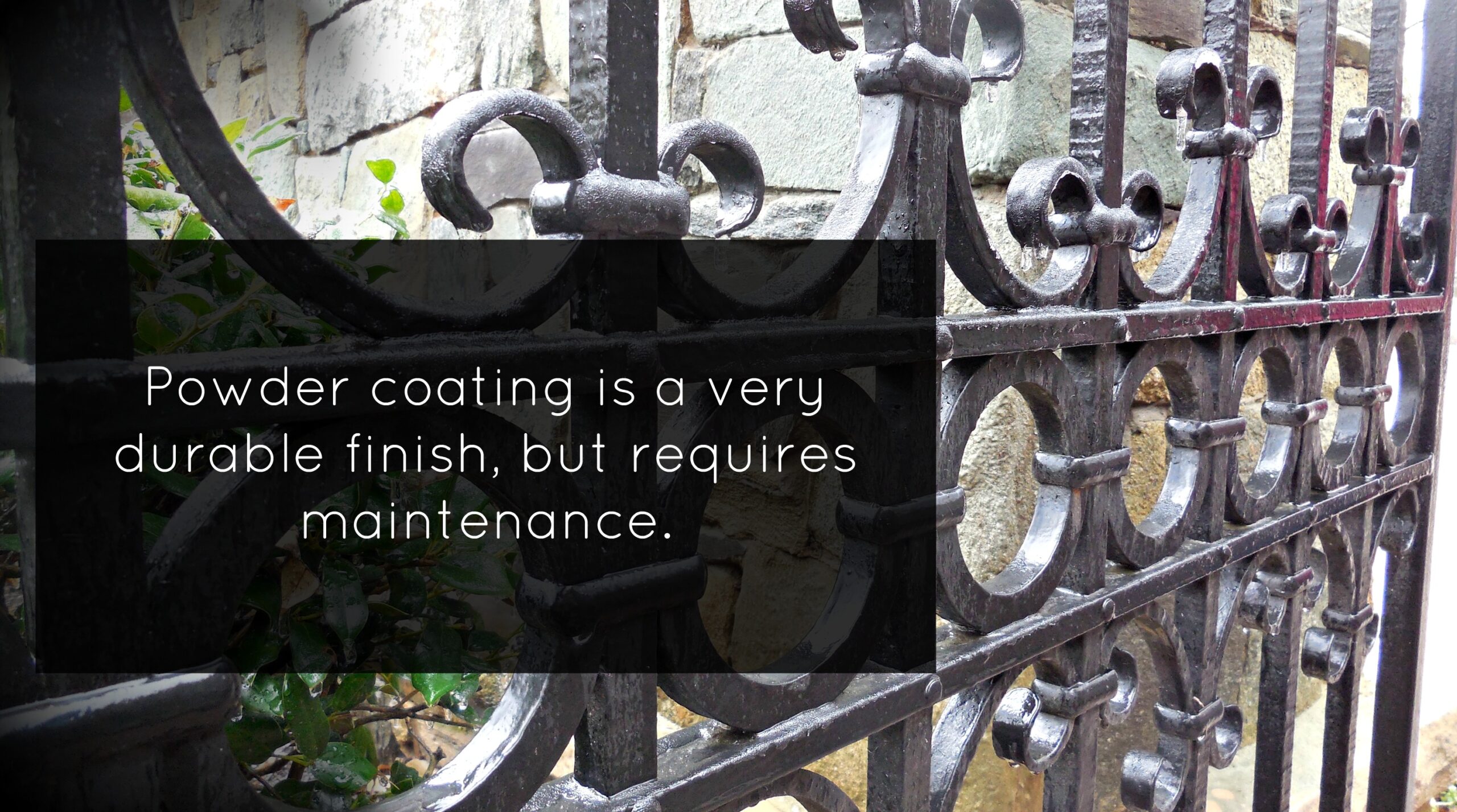 Powder coating maintenance Antietam Iron Works